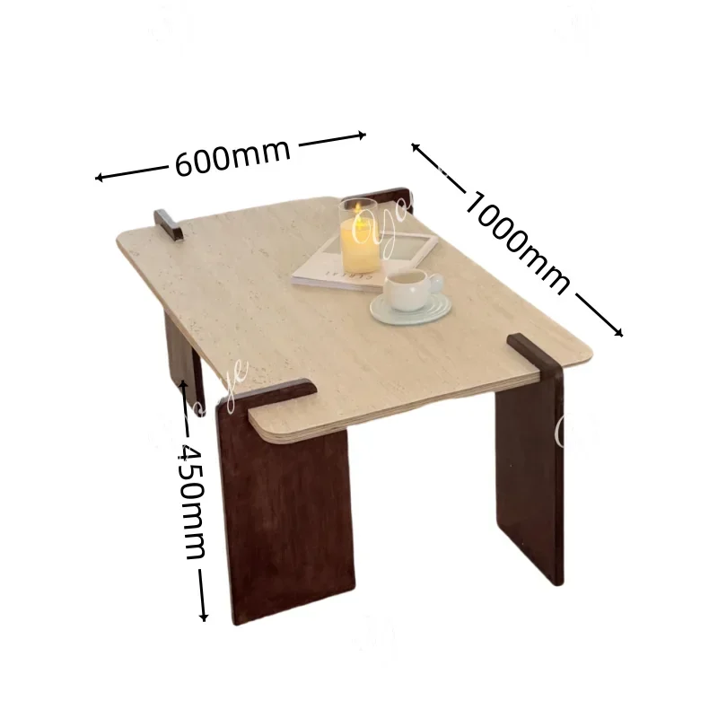 AXA Travertine الرخام الطبيعي القهوة غرفة المعيشة طاولة صغيرة المنزلية الحد الأدنى أريكة طاولة شاي مربعة طاولة منخفضة