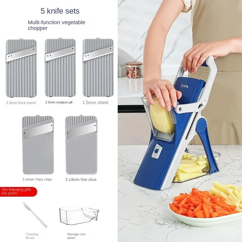 Vegetable Cutter Potato French Fries Graters Manual Shredder Kitchen Accessories Gadget Multifunctional Vegetable Slicer Chopper