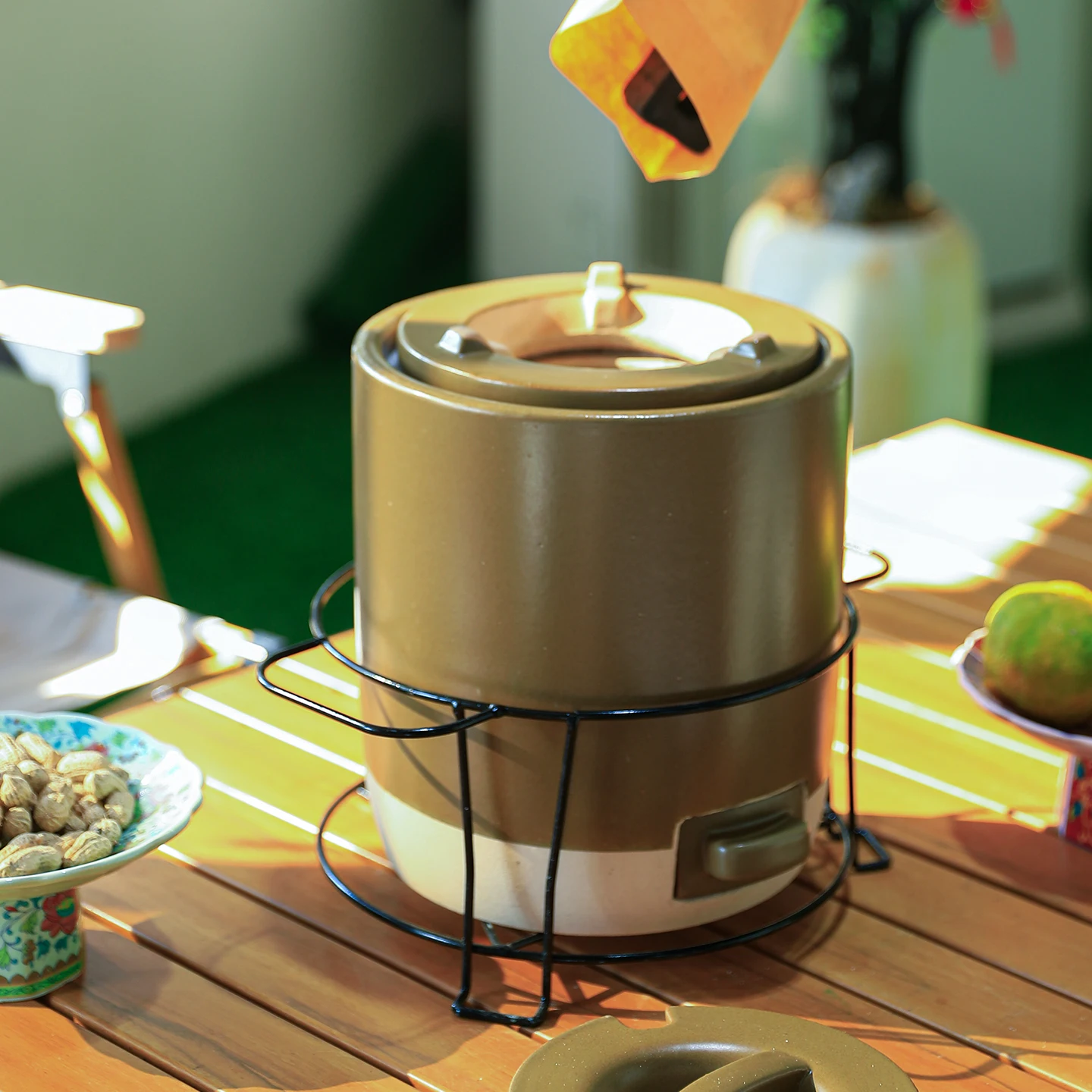 

Взрывозащищенная чайная плита для использования в помещении и на открытом воздухе, сухая горящая углеродная огонь, китайский Sle, круглый стол, чайник, бытовой