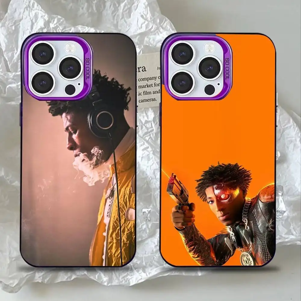 

Youngboy Never Broke Again Phone Case For iPhone 16,15,14,13,12,11,Mini,Pro,SE,MAX Purple Matte Silicone Cover