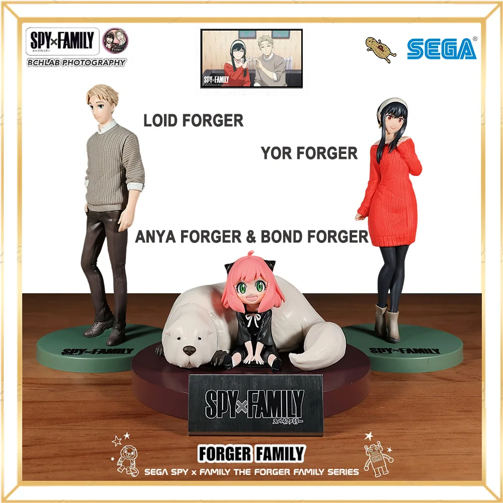 Figura Original SEGA SPY X FAMILY, Serie Luminasta PM Chokonose, Modelo de Estatua Anya Yor Loid Bond, Anime Coleccionable, Decoración, Juguete, Regalo