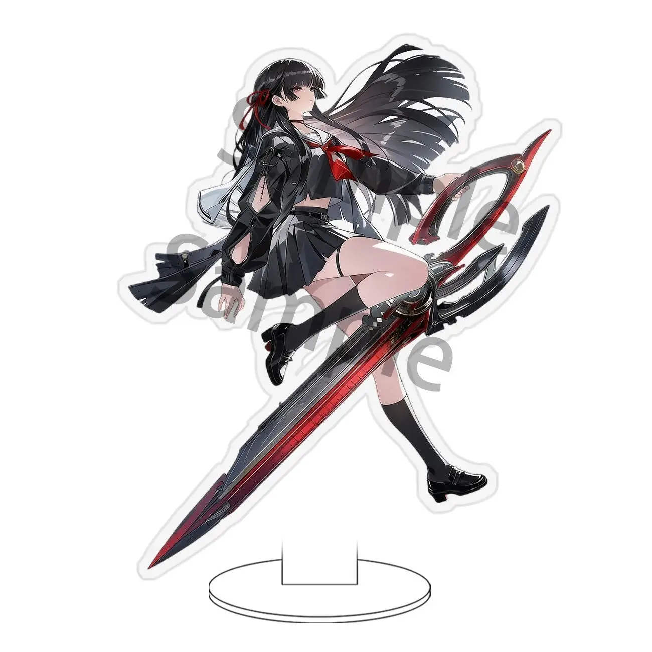 

Wuthering Waves Anime Peripherals CHISA Figurine Acrylic Stand 10cm Mini CHISA with katana Standing Plate Collectible Toys Gifts