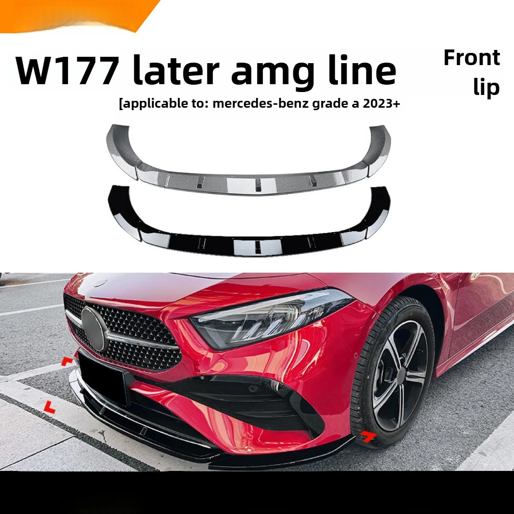 

Suitable for Mercedes-Benz A-Class W177 A180 A200 A35 Amg 2023 + Front Lip Front Shovel Front Bar Modification Accessories
