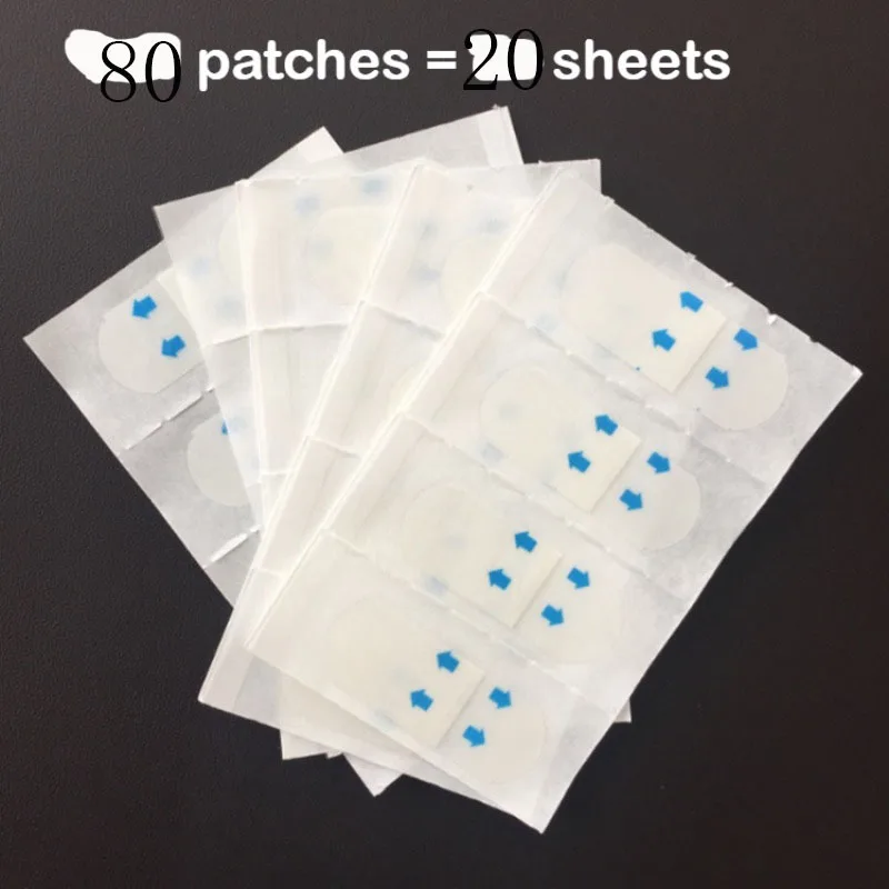 80 قطعة من رقع التجميل غير المرئية للوجه والرقبة - ملصقات العناية بالوجه على شكل حرف V وشد الوجه والذقن المزدوجة، شريط مكياج فوري #5