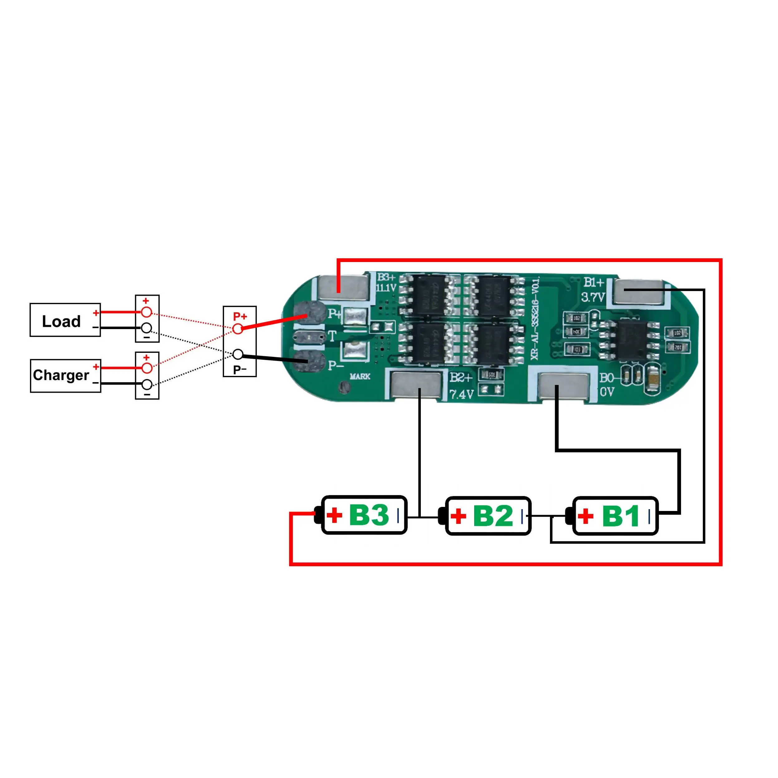 Placa de carga Bms 3s, placa de protección de batería de litio 18650 Lipo, módulo de carga para herramienta de Motor de taladro, 12V, 5A, 10A, 20A, 30A