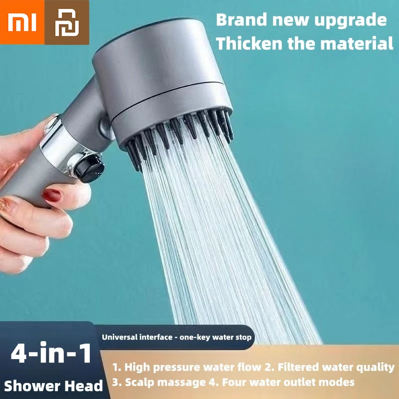 Xiaomi Youpin-Cabezal de ducha presurizado de alta presión, 3 modos, masaje ajustable, filtro portátil, herramienta de baño de gran flujo de agua