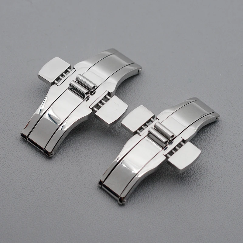 

T1853 Stainless Steel Buckle for T1853, T035617, T035439 Watches Double-Pressure Strap Buckle Solid Steel Butterfly Clasp