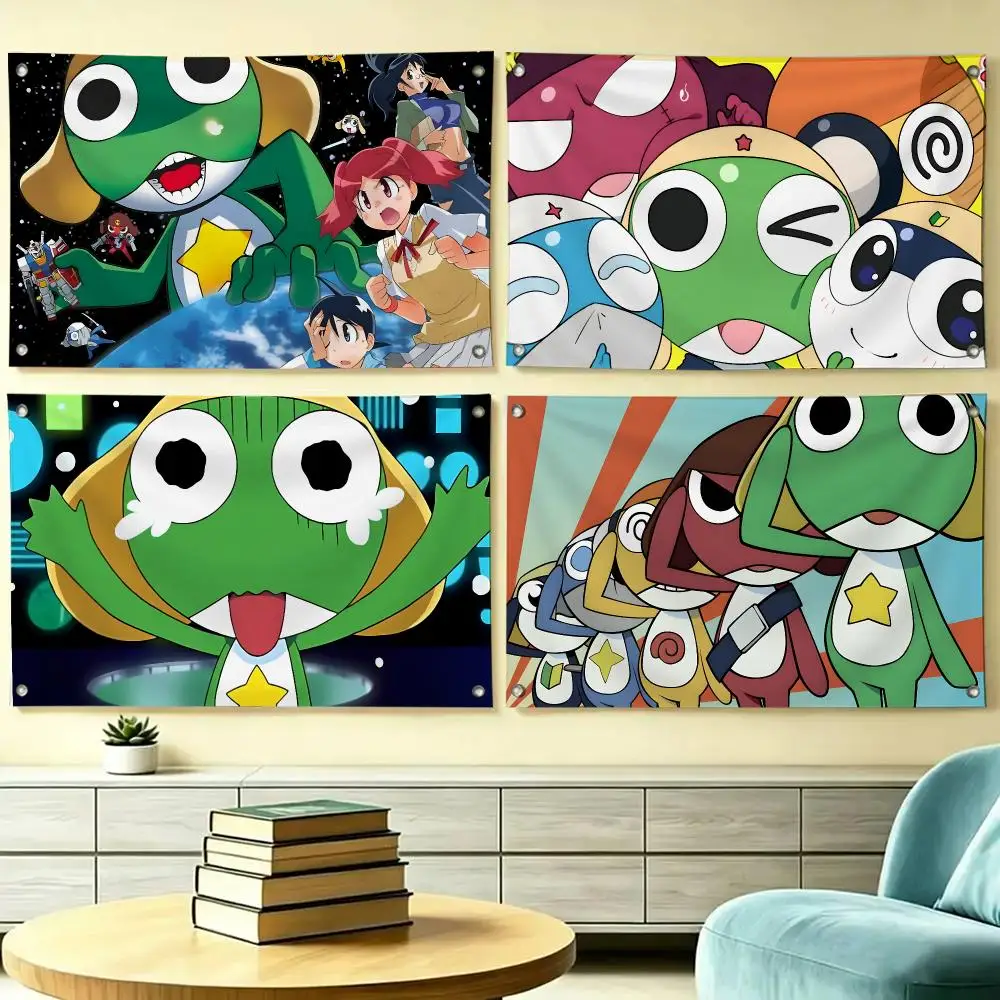 S-Sgt. F-Frog K-Keroro-S Flags HD Printed Hanging Banner For Yard Camping Indoor Livingroom Wall Home Festival Party Decor
