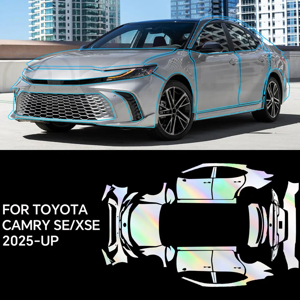 

Custom For Toyota Camry SE XSE 2025 TPU 8.5mil Film Paint Protection Film Pre-cut Anti-Scratch Transparent Car Accessories