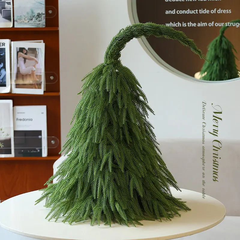 home-mini-xmas-tree-flexible-bent-top-foliage-tree-three-optional-sizes-chic-desk-ornament-for-living-room-holiday-layout