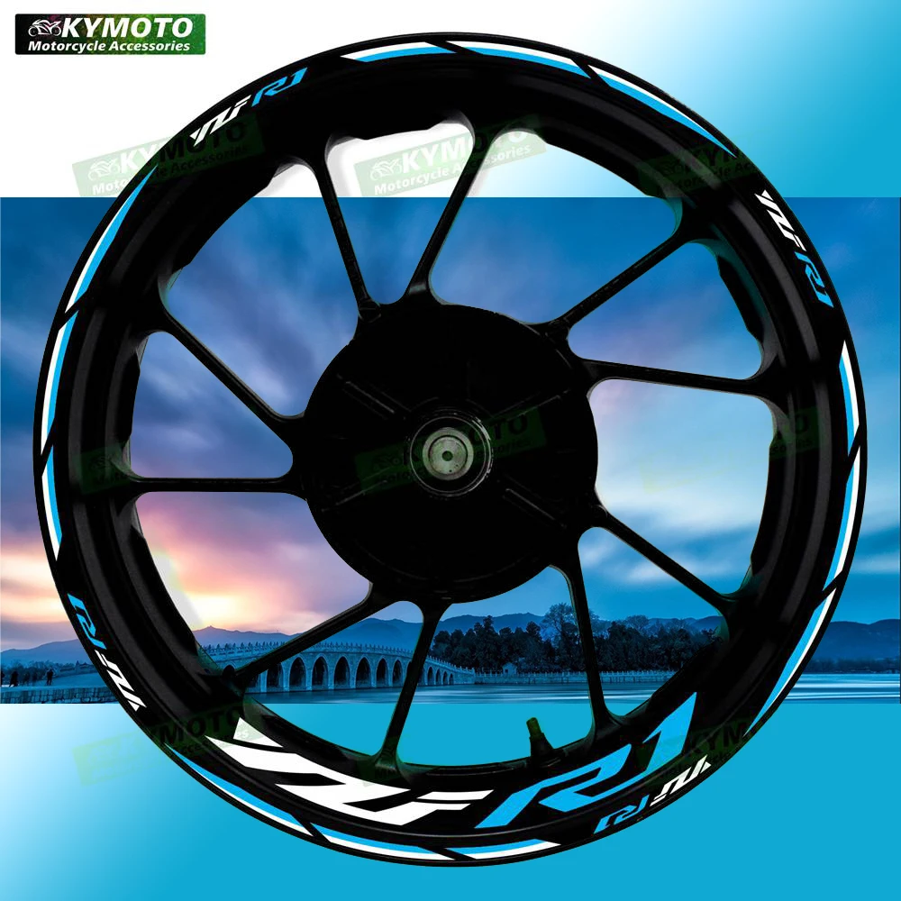 

For YZF R1 R1M motorcycle accessories 17 inch front and rear wheel stickers fairing modified reflective decals decoration