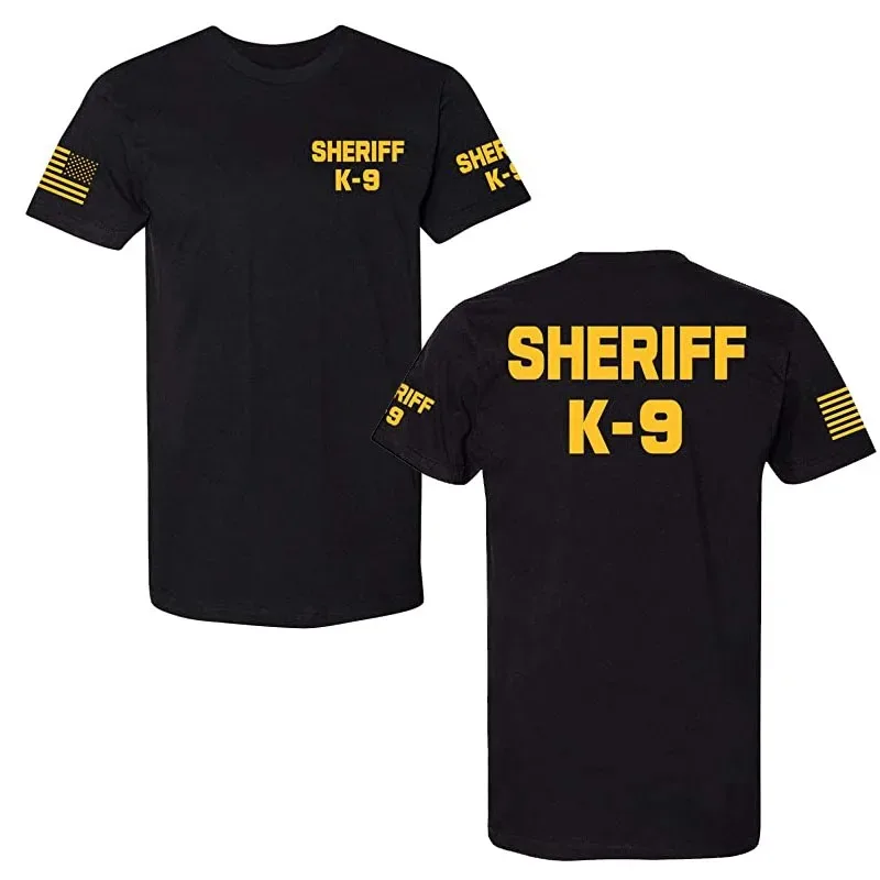 2026 Police US Flag Tactical T-Shirt Unisex Cotton Short Sleeve Tee Multi Side Letter Print Men Women Patriotic Casual Tees