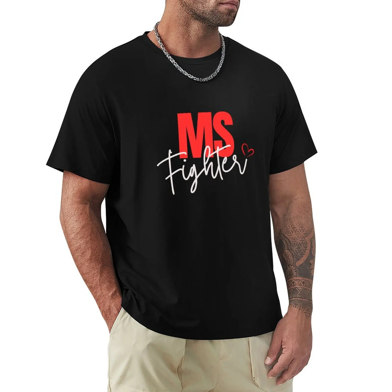 MS Fighter (Multiple Sclerosis) T-Shirt Casual Loose Daily Wear T-Shirt