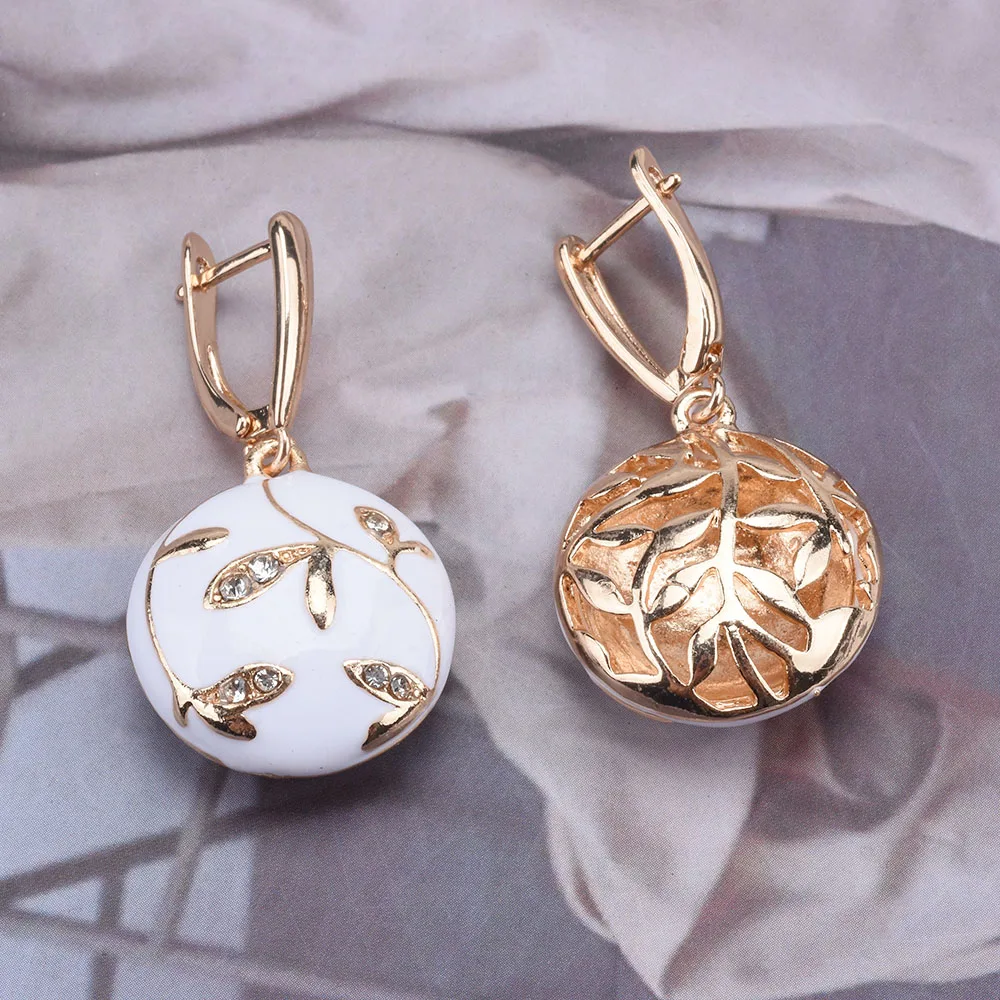 2026 New Fashion White Black Enamel Drip Oil Square Oval Dangle Earrings Women Indian Statement Metal Vintage Earring Jewelry
