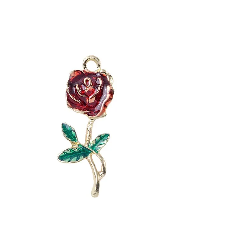 100Pcs sets of material accessories handmade hair access hair crown hairpin antique dripping oil lotus rose  spot wholesale
