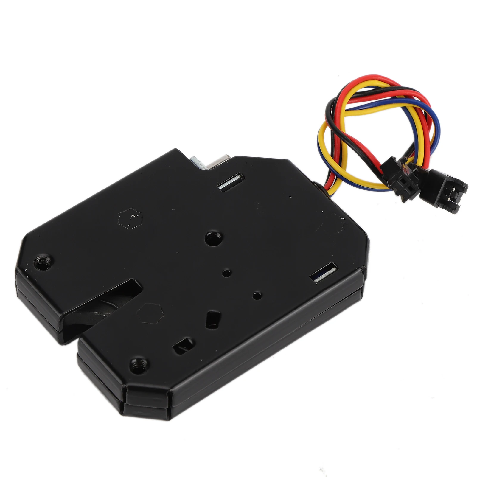 قفل خزانة 12 فولت 2A خزانة التحكم الكهربائية الكهرومغناطيسية خزائن الأدراج قفل الصلب الأسود قفل كهربائي أداة قفل كهربائي #3