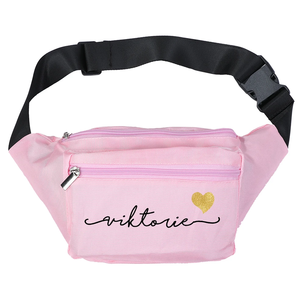 Spersonalizowana torba na talię Nazwa własna Druhna Fanny Pack Zipper Chest Bag Bachelorette Party Bag Belly Hip Bum Bags Wedding Gift — zdjęcie 2