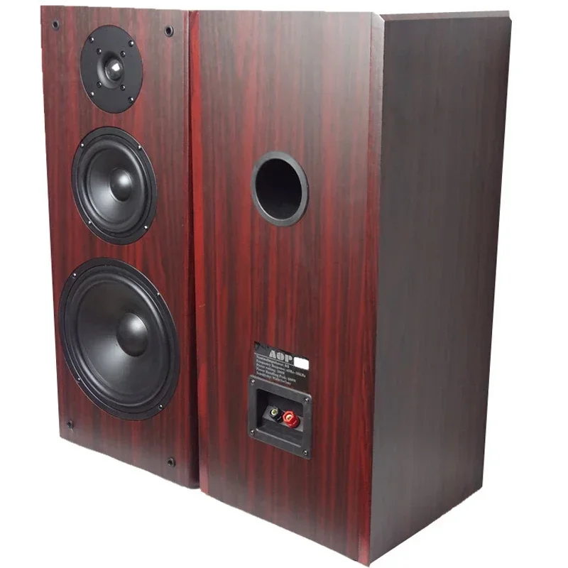 8 Inch Bookshelf Amplifier Speaker Three-way Frequency Hifi LoudSpeaker Wooden Passive Front Home Theater Audio Sound Speaker