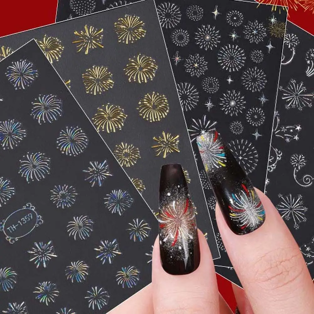 Fireworks Chinese New Year Nail Stickers Spring Festival Dunhuang Style Dragon Nail Decals Nail Supplies Manicure Ornaments