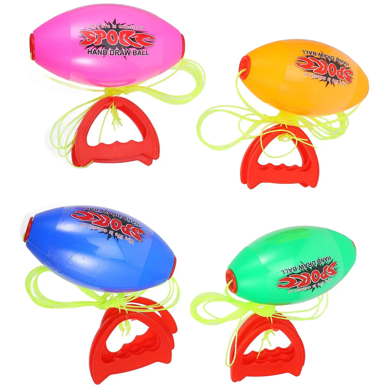 4 Pcs Gym Ball Hand Fitness Exercise Pulling Balls Interactive Game Double Player