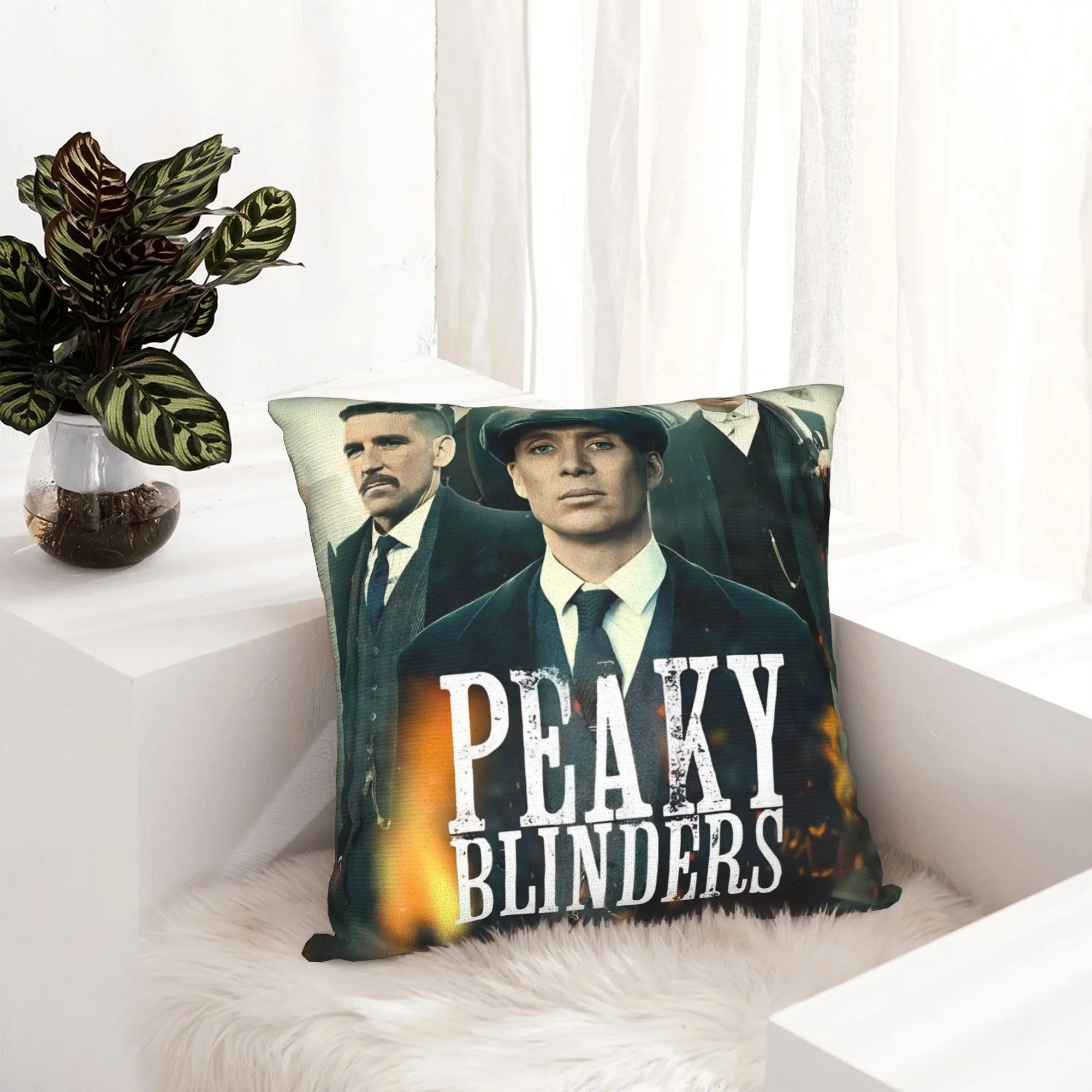 P-Peaky Blinders Tommy Shelby Pillowcase Soft Polyester Cushion Cover Gift  Pillow Case Cover Home Square 45*45cm