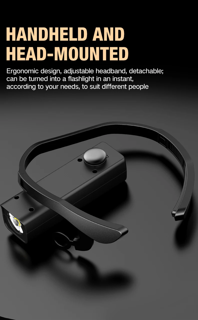 Induktive Stirnlampe mit Langer Akkulaufzeit für Camping, Arbeit, Outdoor-Angeln und Ohrhaken-Taschenlampe – Detail 8
