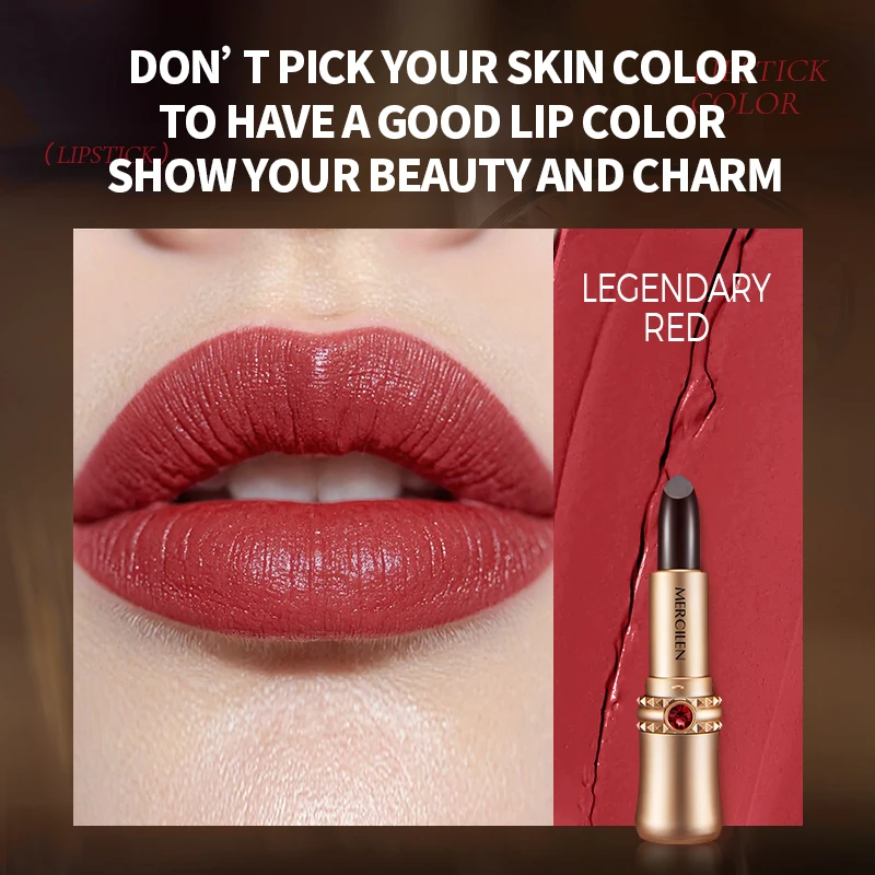Mercilen 5-Color Obsidian Secret Realm langanhaltender, farbfixierender Essenz-Lippenstift, feuchtigkeitsspendender Lippenbalsam, langanhaltend, wasserfest, geschmeidig, nicht klebrig, keine Rückstände, für alle Hauttöne geeignet, geeignet für den Alltag, besondere Anlässe, Party-Make-up – Detail 3