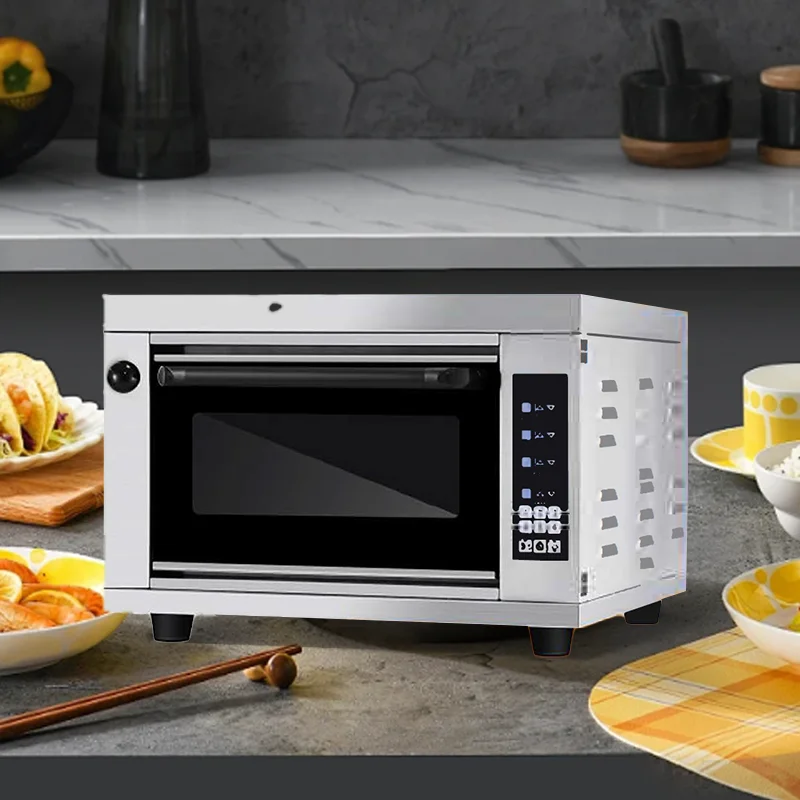 ใหม่ Commercial ยุโรปสไตล์เตาอบไฟฟ้า 60L หลอดความร้อนเตาอบความร้อนยุโรปสไตล์พิซซ่าเตาอบ