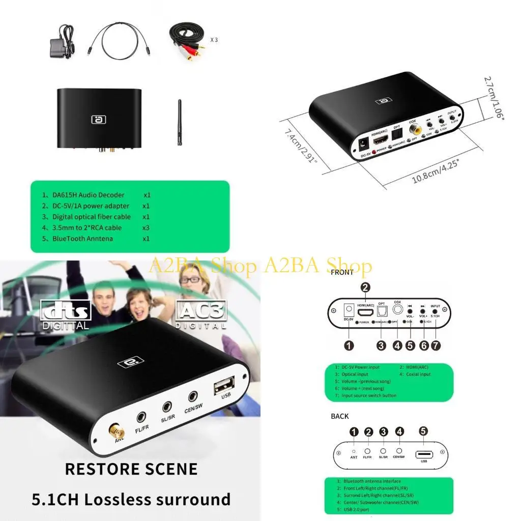 

A2BA 5.1 Decoder-совместимый приемник Forpatop