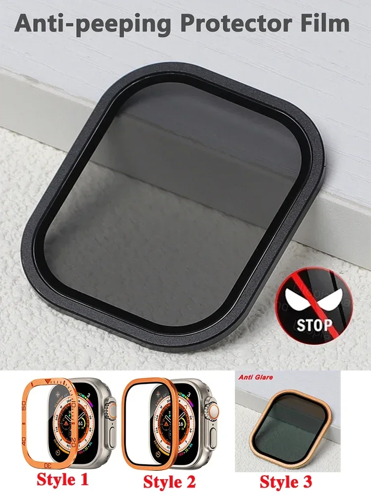 Screen Protector For Apple Watch Ultra 49mm Case Accessories Metal Cover Frame+Tempered Glass For iWatch Ultra 2 49mm Bezel Ring image 5