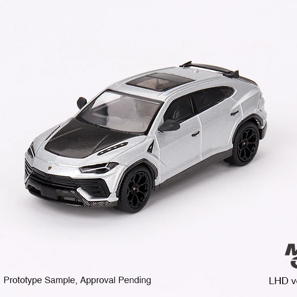 MINIGT 1:64 # 747 Lamborghini Urus modelo de carro de liga de prata, brinquedo de menino, exibição de coleção de adultos, presente de aniversário de feriado infantil