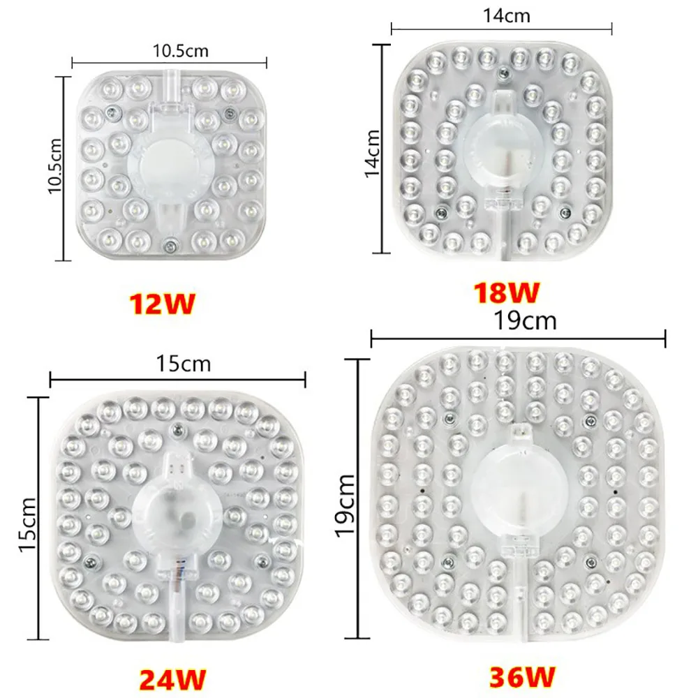 36W 24W 18W 12W LED Ring PANEL Circle Light SMD LED Square Ceiling board circular lamp board AC 220V 230V 240V LED light