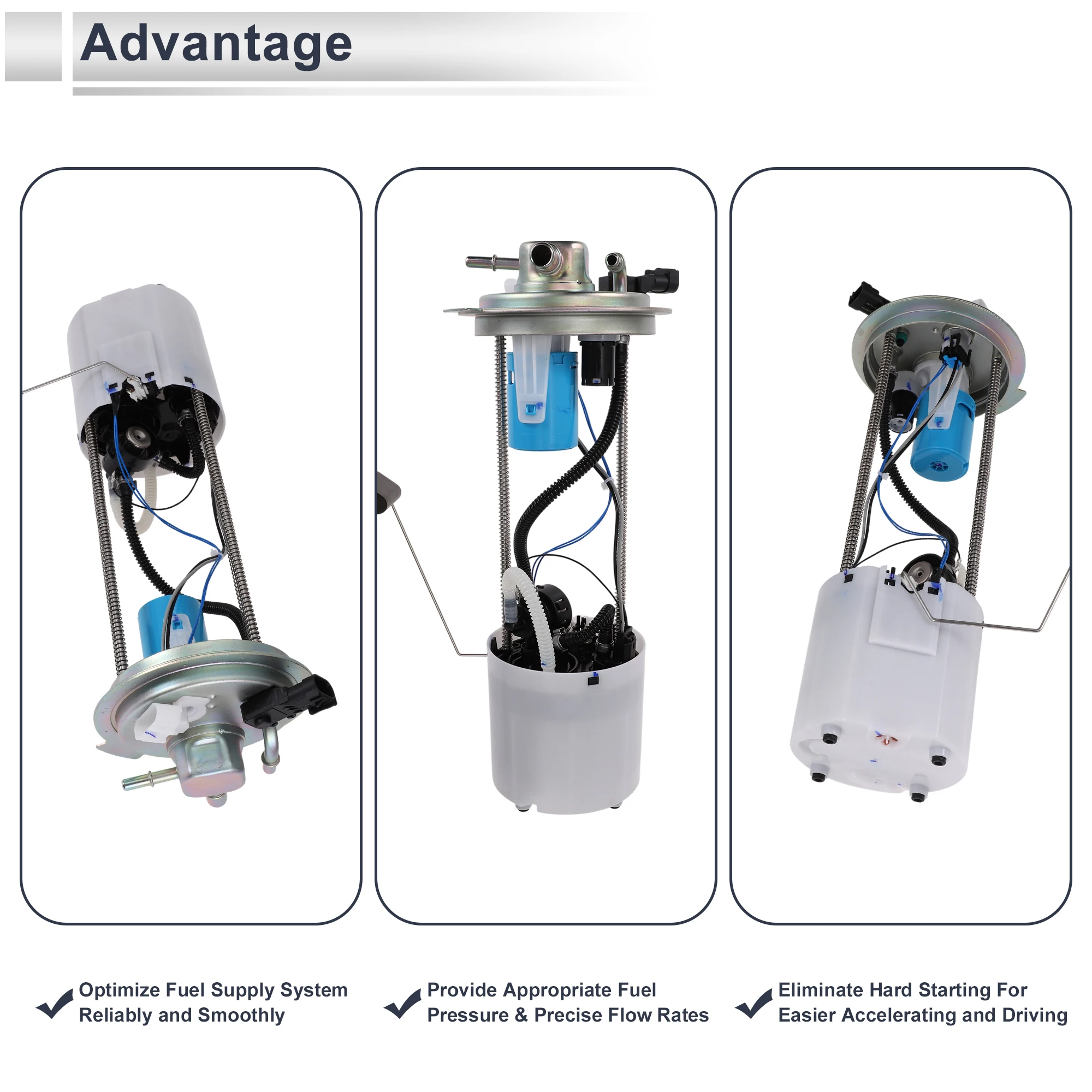 X Autohaux 자동차 전기 연료 펌프 어셈블리 Chevrolet Silverado 1500 2010-2013 V8 6.2L Flex Crew Cab 픽업 No.19257093