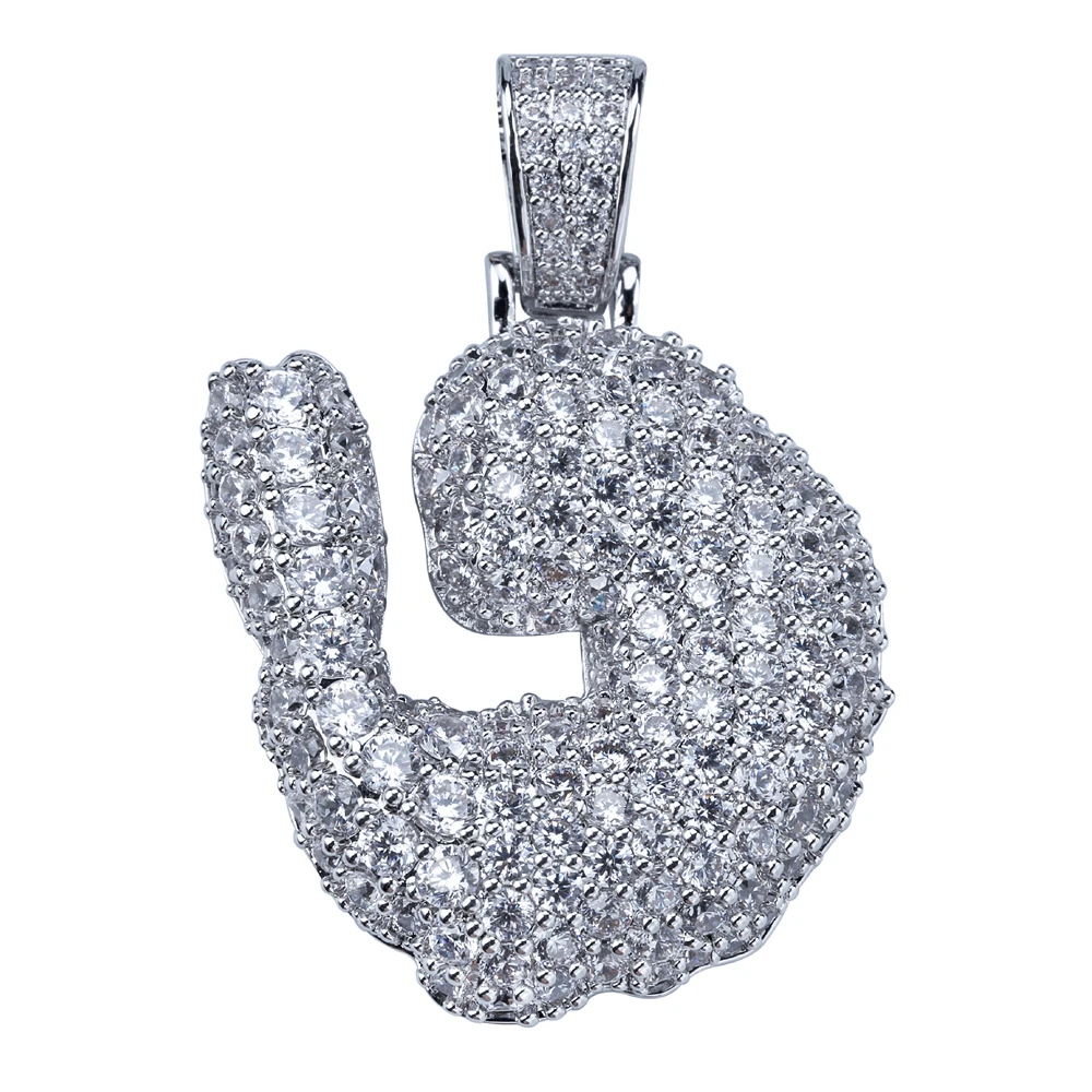 قلادة قلادة منتقي الروبيان، حرفة حفر كاملة من الزركون مرصعة بالنحاس، مجوهرات هيب هوب عصرية بسيطة للجنسين