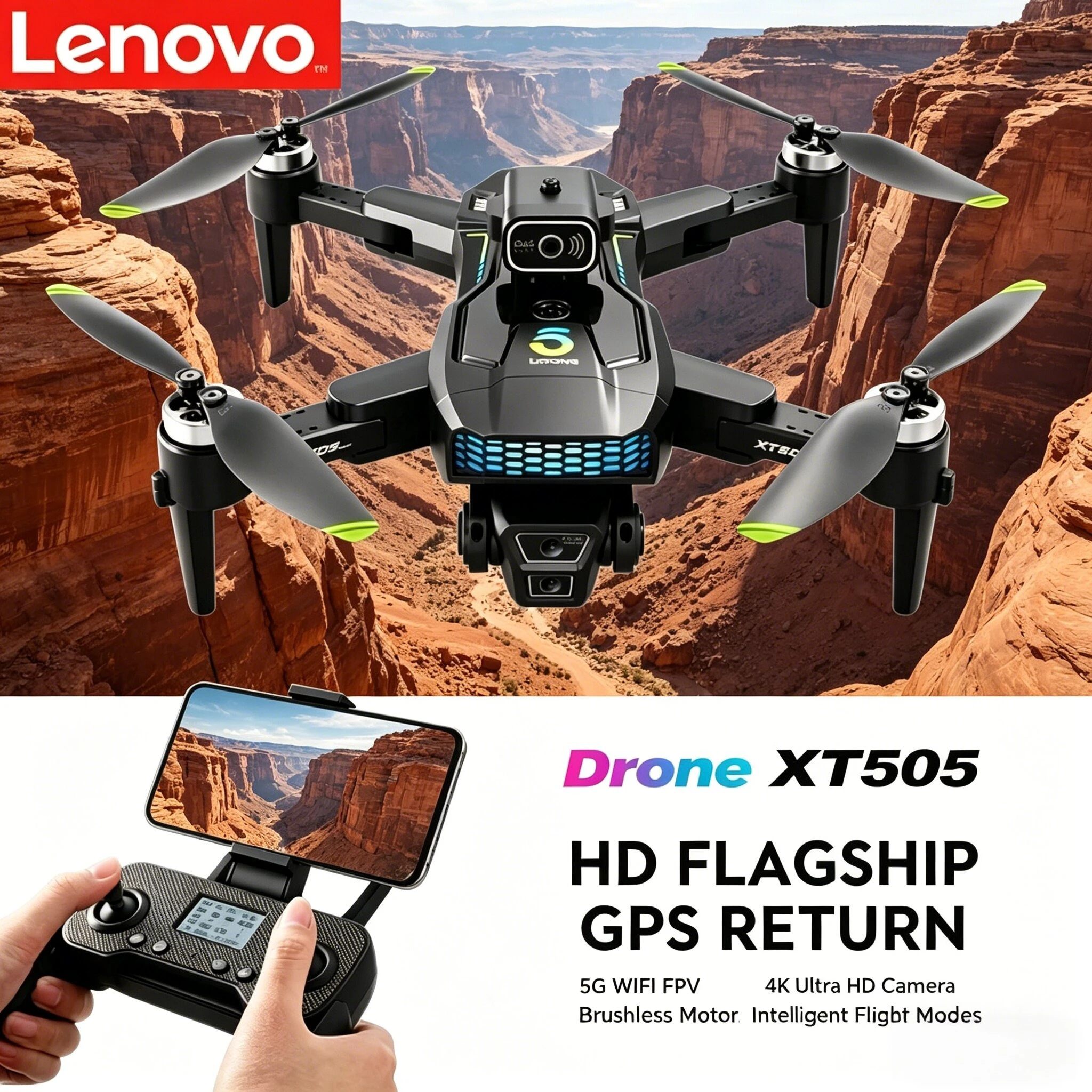 Xt505 Rc Drone - Lenovo XT505 Opvouwbare GPSDrone 5G WiFi