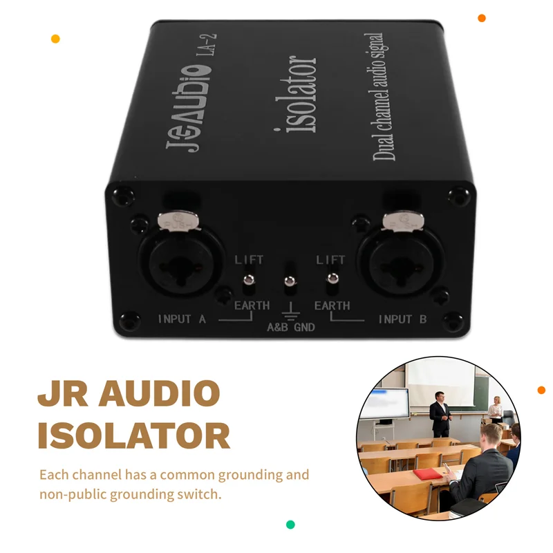 ABUO-JR الصوت المزدوج XLR المزدوج 6.5 المعزل الحد من الضوضاء الصوت الحالي الصوت أسفل الضوضاء المضادة للتردد