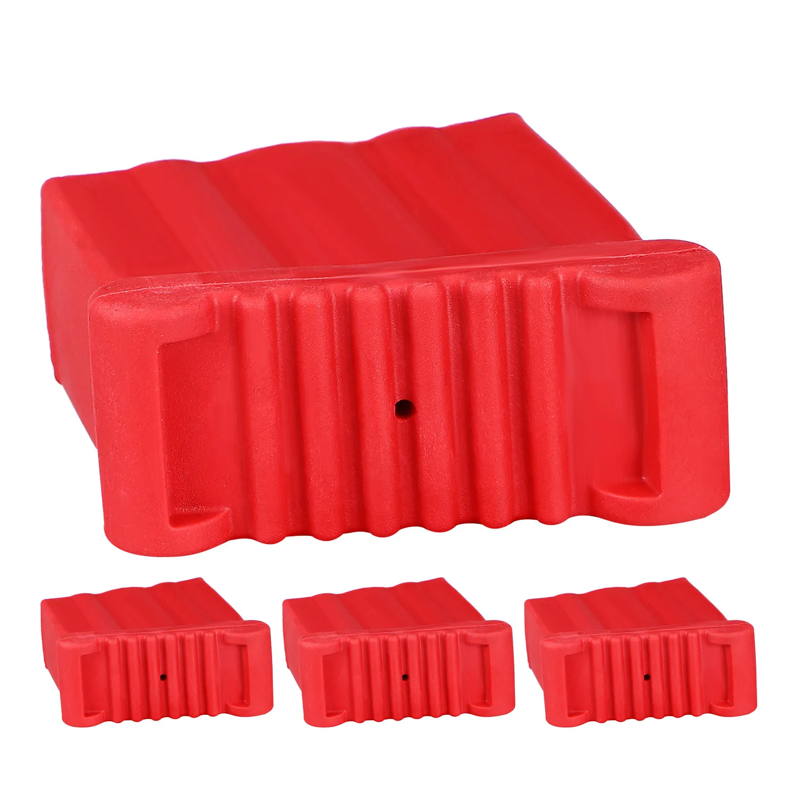 4Pcs Folding Ladder Rubber Feet Covers Non-Skid Anti Slip Ladder Foot Pads Bumper Protections Noise Reduction Floor Protector