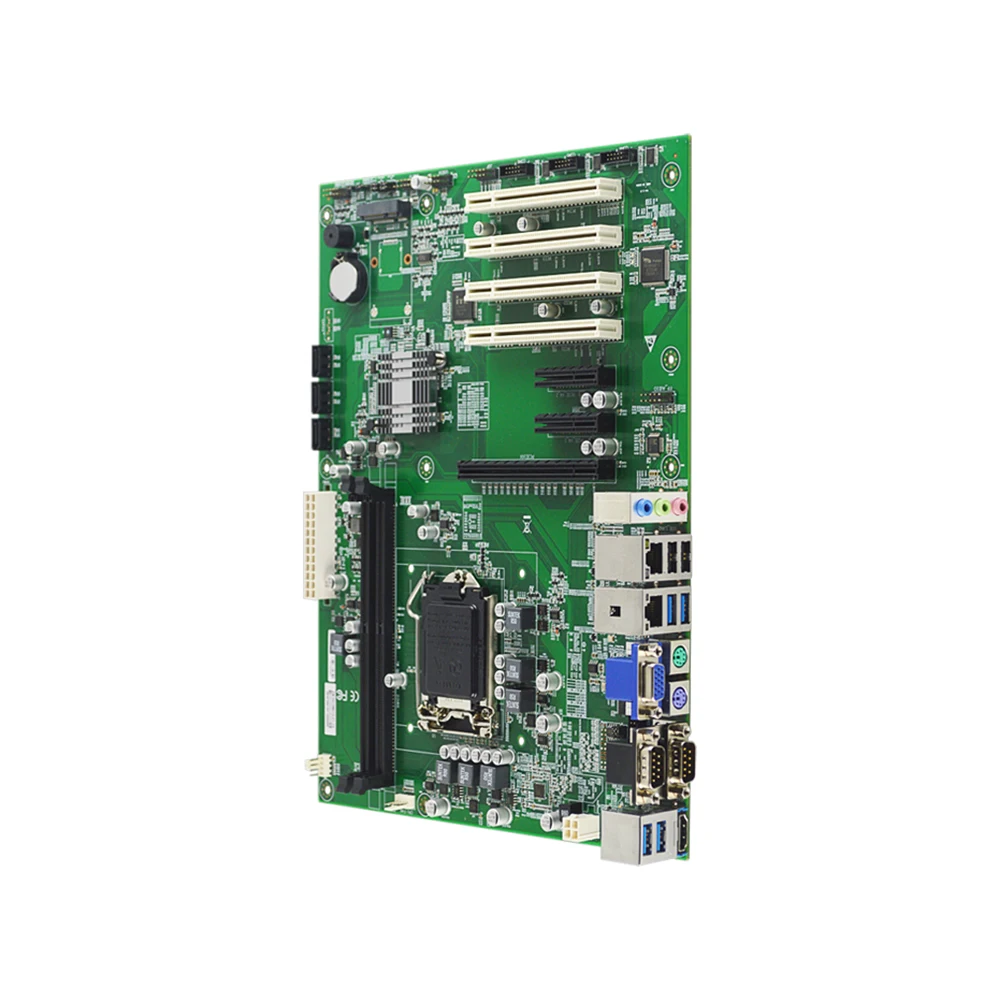 اللوحة الأم الصناعية الصغيرة ITX 17x17 سنتيمتر DDR5 4 * i226 2.5GBps LAN M.2 NVMe 6 x SATA DP HD منخفضة الطاقة