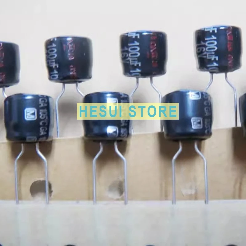 10PCS Electrolytic capacitor 16V100UF 8X7 GA series 105 degree panasonic 100UF 16V