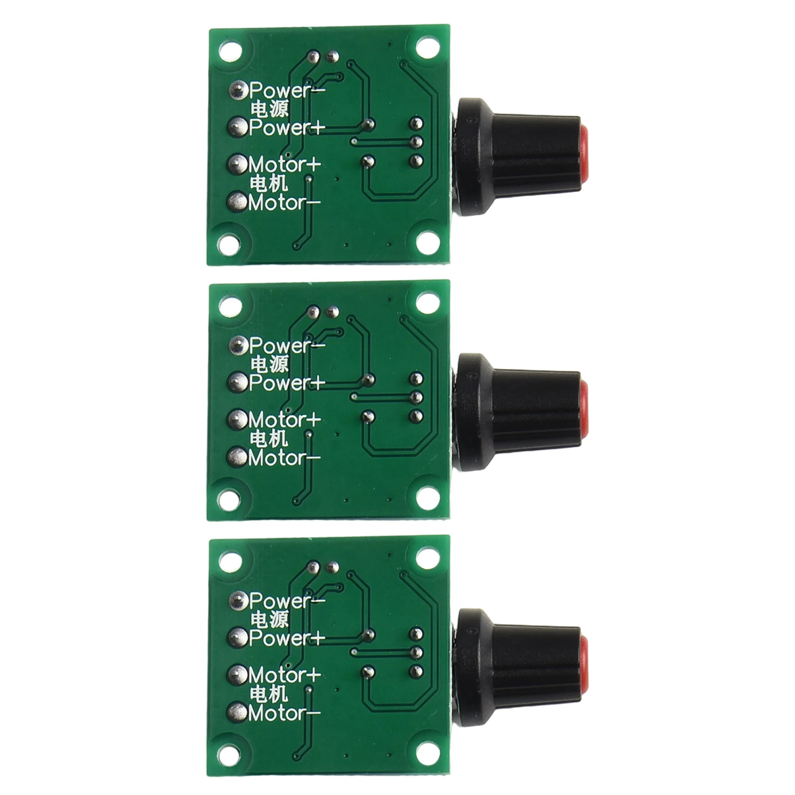 Set of 3 For PWM DC Motor Controllers 1.8V to 15V Input 2A Max Continuous Current Potentiometer Controlled Output