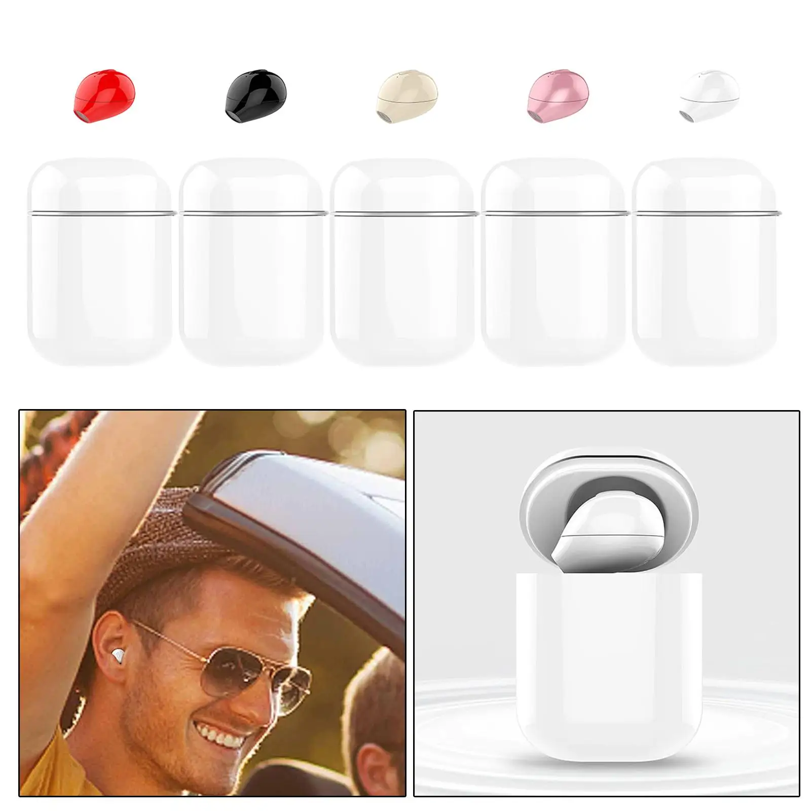 X20 Mini Earbud Earphone Hidden Headphone Earpiece Button Control Hands-