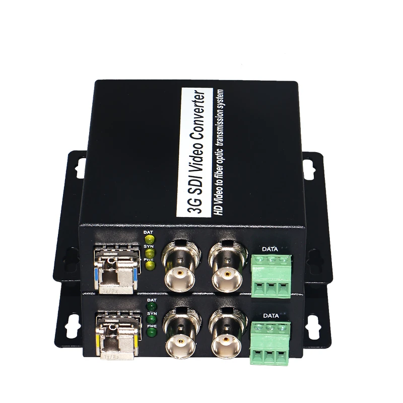 3G SDI video audio data over Fiber optic Media Converters Transmitter Receiver SDI Fiber Extender single fiber SFP LC 12V