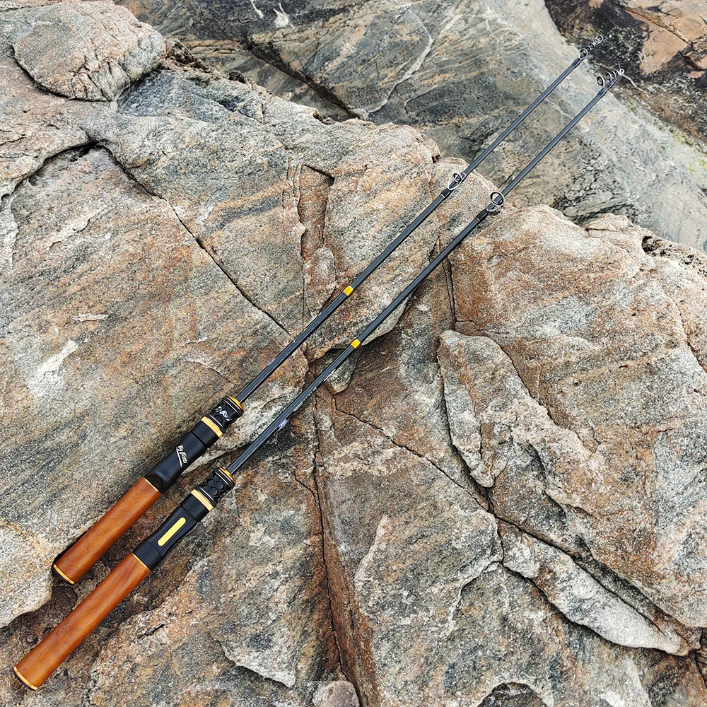 ROLLFISH Tragbare Teleskop-Angelrute mit ultraleichter Leistung, schnelle Aktion aus Kohlefaser mit Fuji-Führern + 100 m PE-Schnur – Detail 5