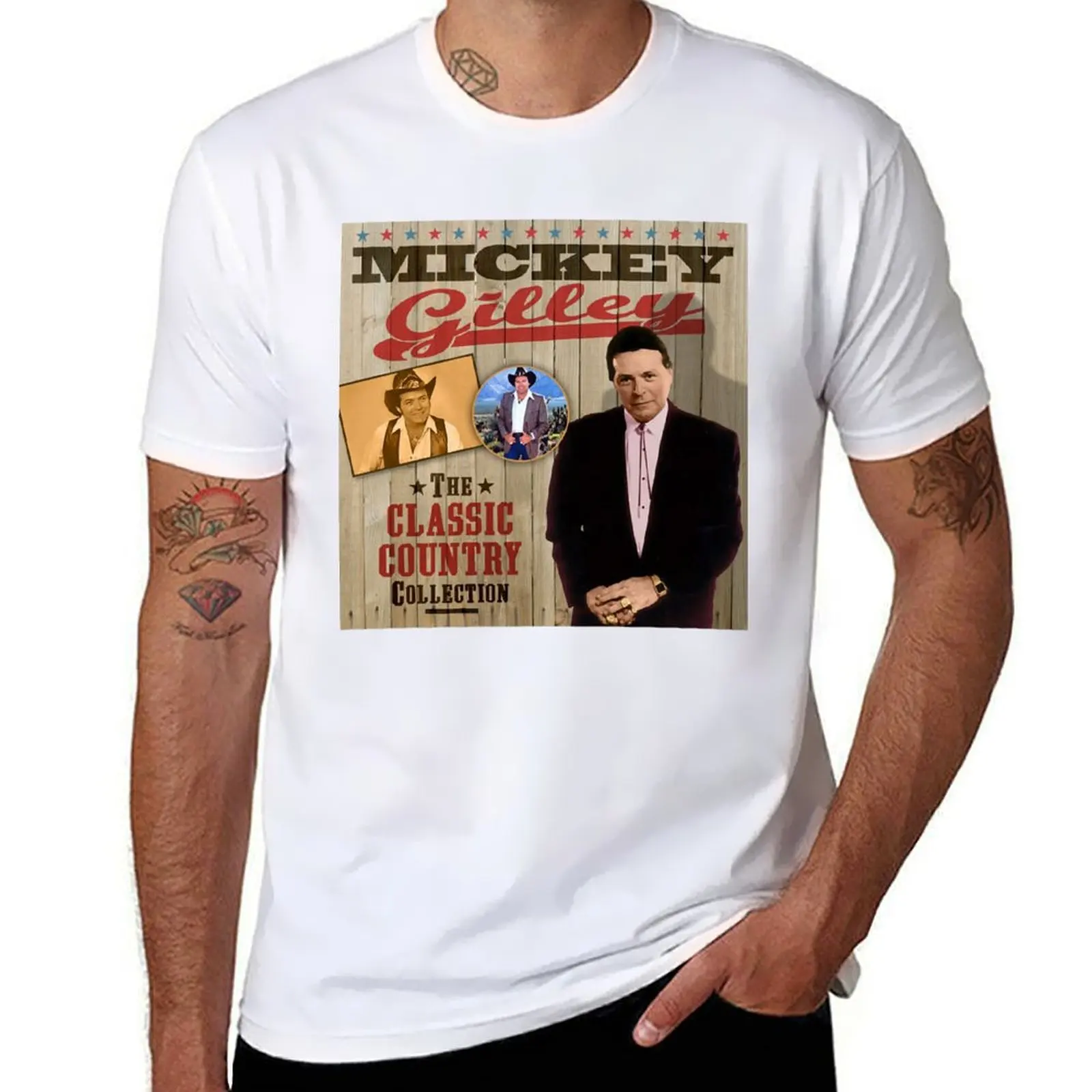 

Mickey Gilley - The Classic Country Collection T-Shirt customs vintage t shirts cotton graphic tees black t-shirts for men