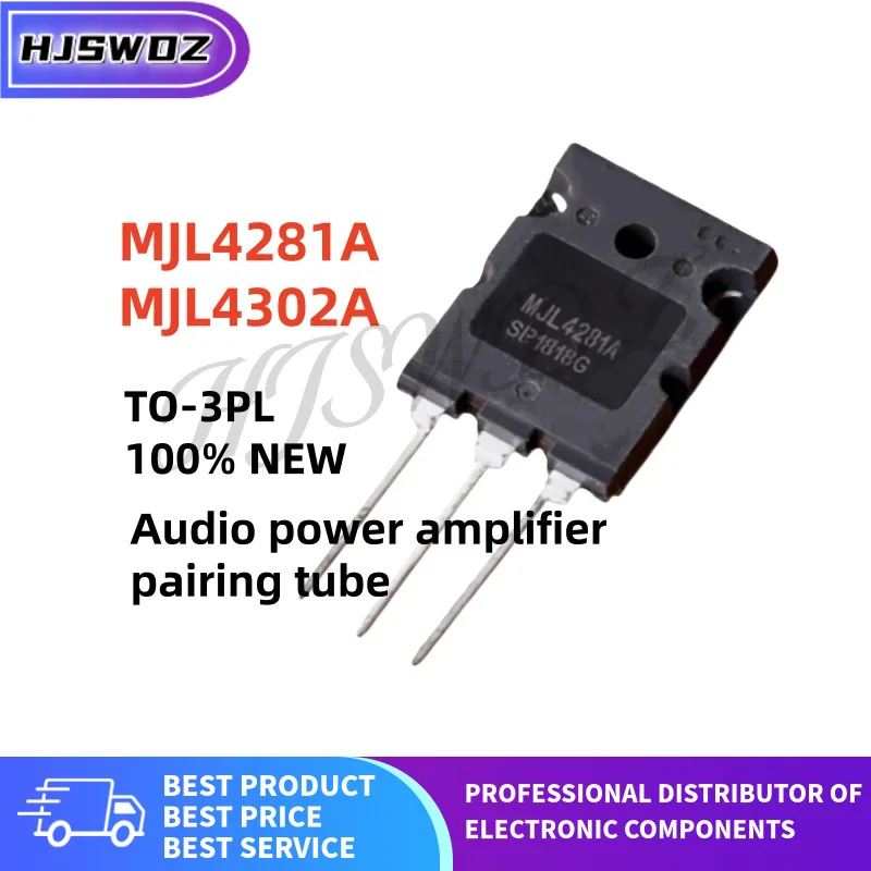 10PCS/5Pairs 100% NEW MJL4302A MJL4281A MJL4302 MJL4281 TO-3PL Audio power amplifier pairing tube In Stock