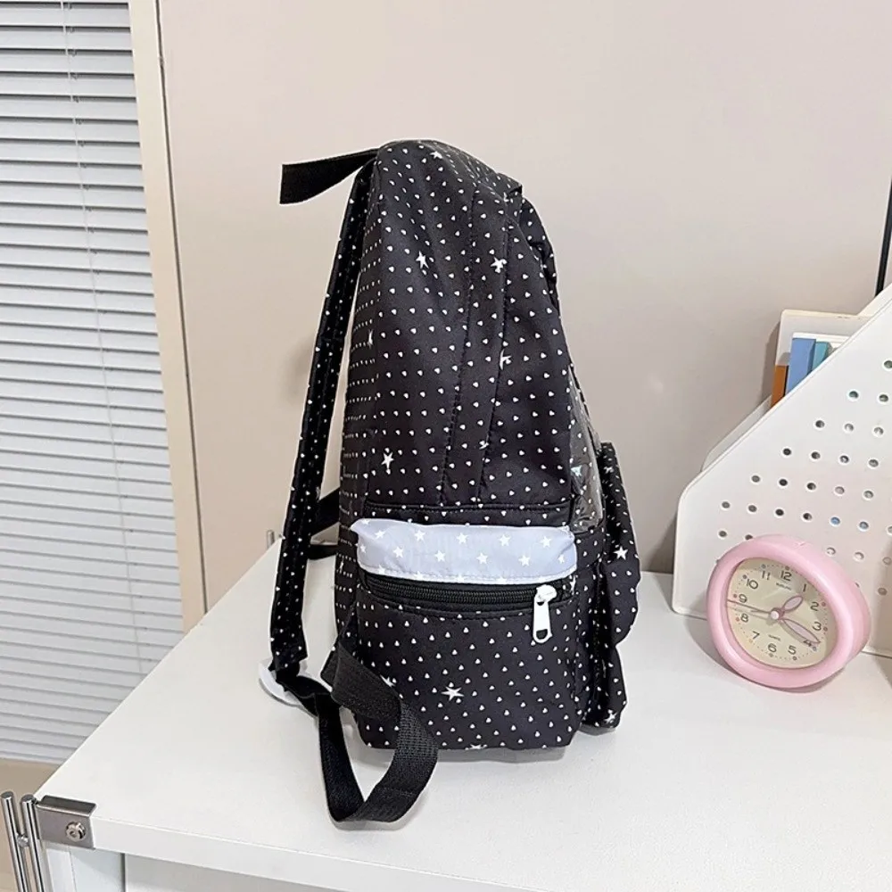 Cute Transparent Polka Dot Backpack Lolita Y2K Transparent Ita Bag Printed Multiple Pockets Student School Bag Girl