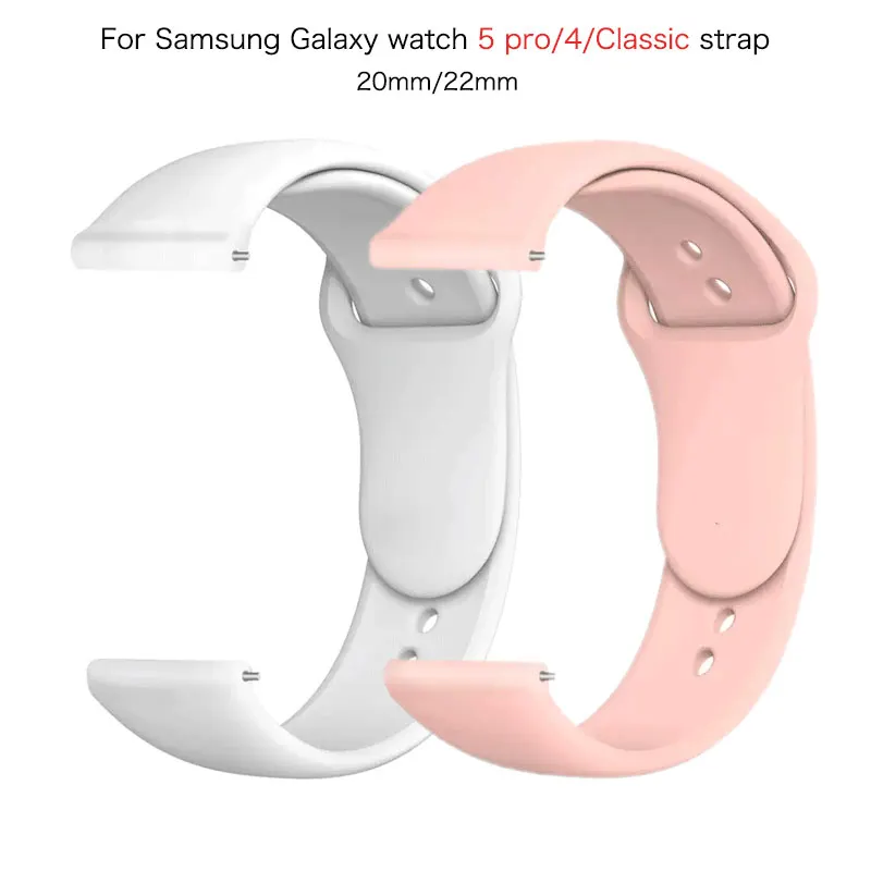 20mm/22mm Band For Samsung Galaxy watch 5 pro/4/Classic/Active 2/Gear S3 Silicone bracelet Huawei/Amazfit GTR-GTS-4-3-2-2e strap