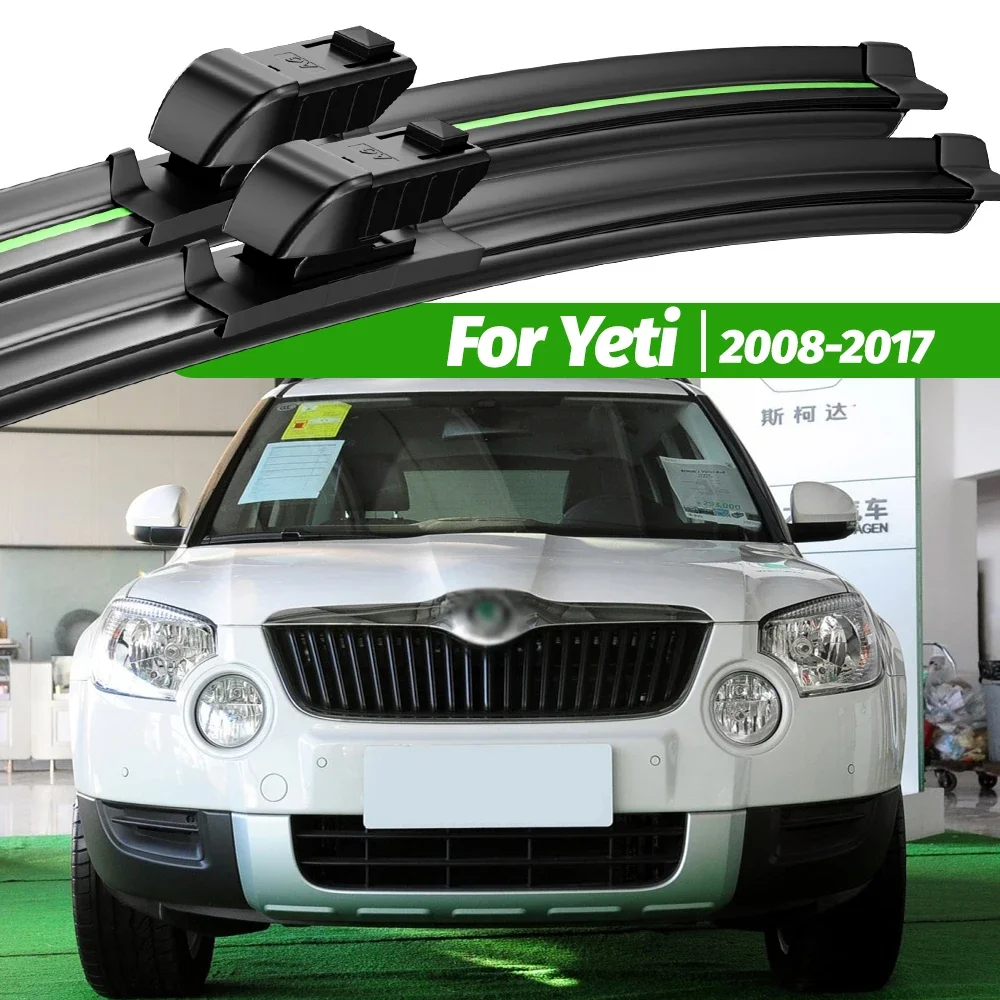 

For Skoda Yeti 2008-2017 2pcs Front Windshield Wiper Blades 2010 2011 2012 2013 2014 2015 2016 Windscreen Window Accessories