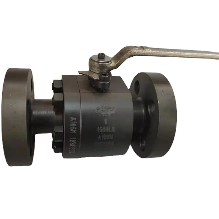 

Black carbon steel A105 ball valve flange manual ball valve