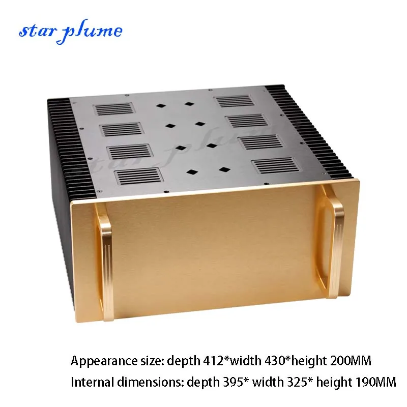 412*430*200mm CJ-152 All-aluminum Power Amplifier Case Class A Post Amplifier Vacuum Tube Amplifier Chassis Shell DIY Box